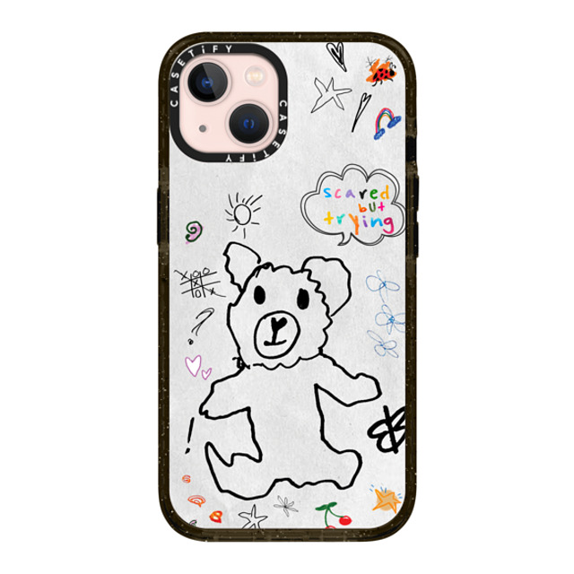 CASETiFY iPhone 13 ケース ブラック インパクトケース fuzzy wuzzy russokrist