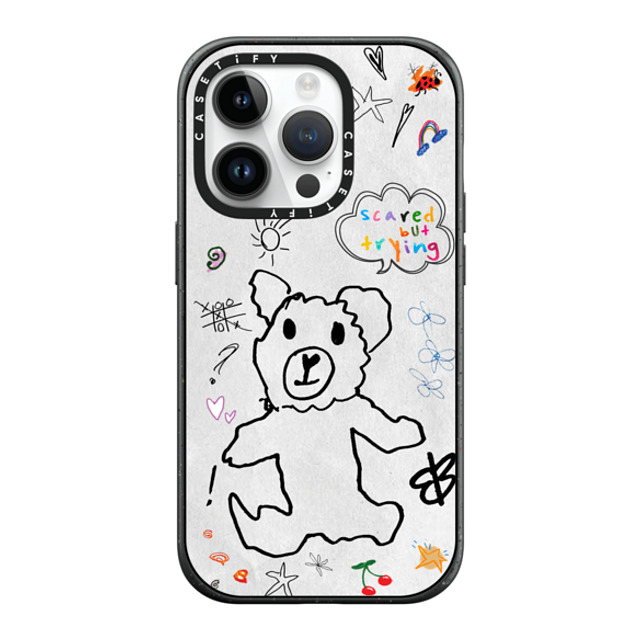 CASETiFY iPhone 14 Pro ケース マットブラック インパクトケース MagSafe対応 fuzzy wuzzy russokrist