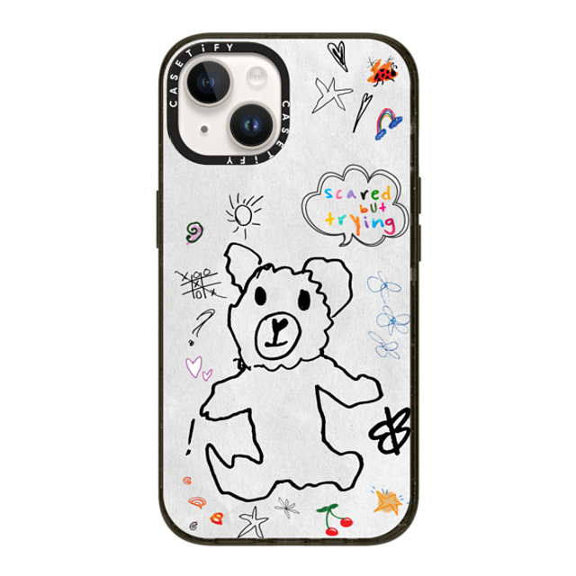 CASETiFY iPhone 14 ケース ブラック インパクトケース fuzzy wuzzy russokrist