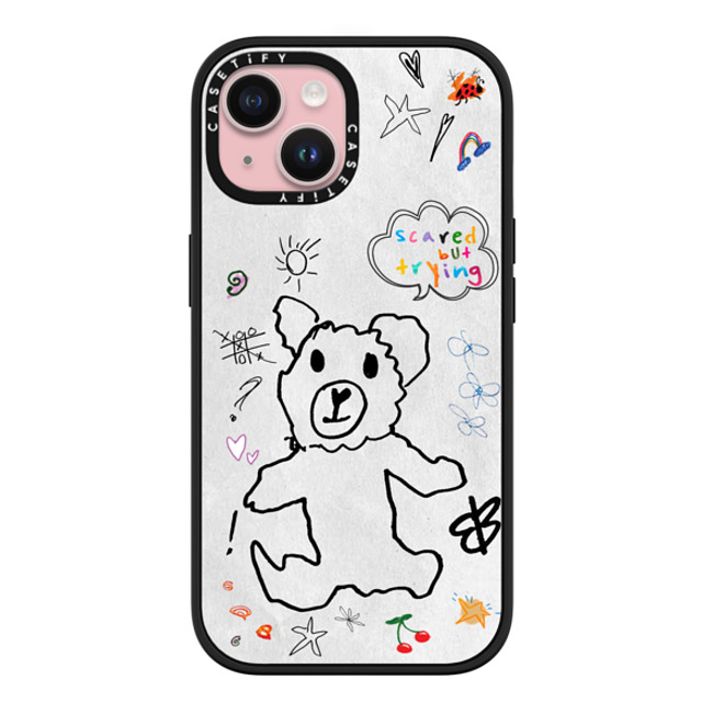 CASETiFY iPhone 15 ケース マットブラック インパクトケース MagSafe対応 fuzzy wuzzy russokrist