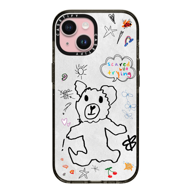 CASETiFY iPhone 15 ケース ブラック インパクトケース fuzzy wuzzy russokrist