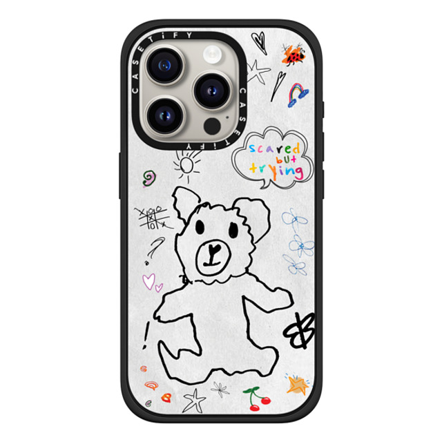 CASETiFY iPhone 15 Pro ケース マットブラック インパクトケース MagSafe対応 fuzzy wuzzy russokrist