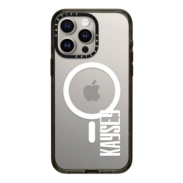 CASETiFY iPhone 15 Pro Max Case Black Impact Case MagSafe Compatible Custom Case - KAYSEY CASETiFY iPhone 15 Pro Max Case Black Impact Case MagSafe Compatible Custom Case - KAYSEY