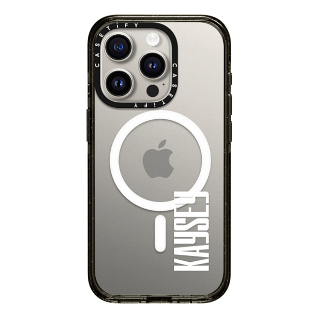 CASETiFY iPhone 15 Pro Case Black Impact Case MagSafe Compatible Custom Case - KAYSEY CASETiFY iPhone 15 Pro Case Black Impact Case MagSafe Compatible Custom Case - KAYSEY