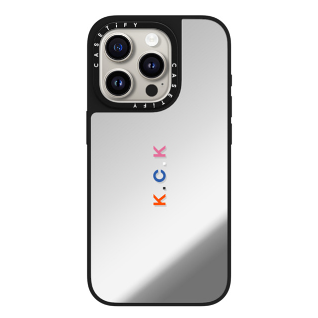 CASETiFY iPhone 15 Pro Case Silver on Black ミラーケース MagSafe対応 Custom Case - k. c.k CASETiFY iPhone 15 Pro Case Silver on Black ミラーケース MagSafe対応 Custom Case - k. c.k