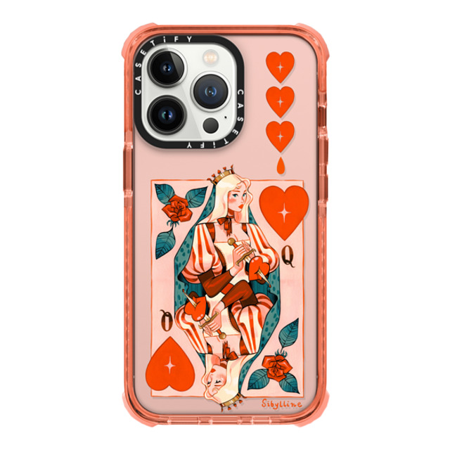 Sibylline Meynet x CASETiFY iPhone 13 Pro ケース Peach ウルトラインパクトケース Queen Case