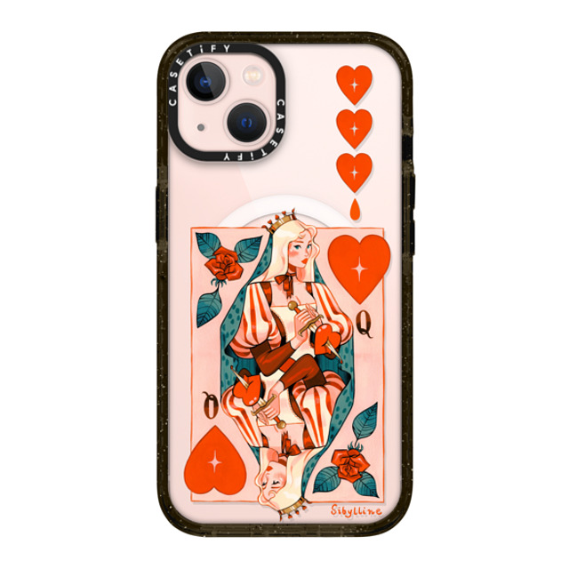 Sibylline Meynet x CASETiFY iPhone 13 ケース ブラック インパクトケース MagSafe対応 Queen Case