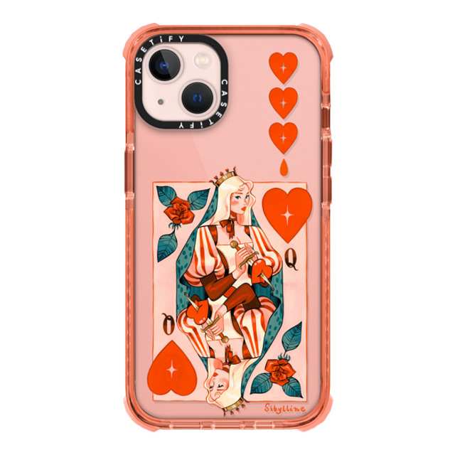 Sibylline Meynet x CASETiFY iPhone 13 ケース Peach ウルトラインパクトケース Queen Case