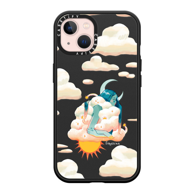 Sibylline Meynet x CASETiFY iPhone 13 ケース マットブラック インパクトケース MagSafe対応 Nuage Case