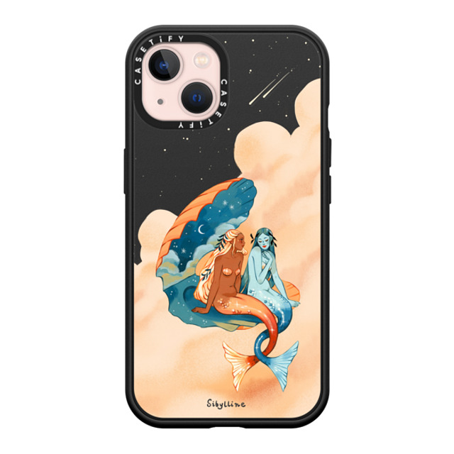 Sibylline Meynet x CASETiFY iPhone 13 ケース マットブラック インパクトケース MagSafe対応 Sirènes Case