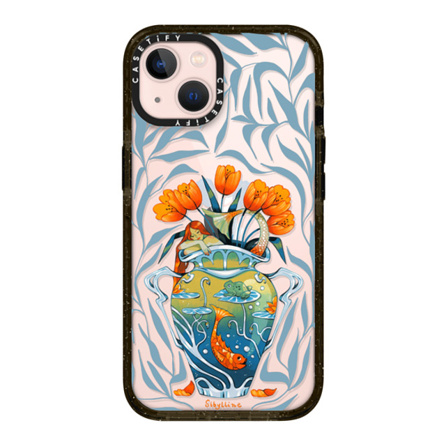 Sibylline Meynet x CASETiFY iPhone 13 ケース ブラック インパクトケース Vase bleu Case