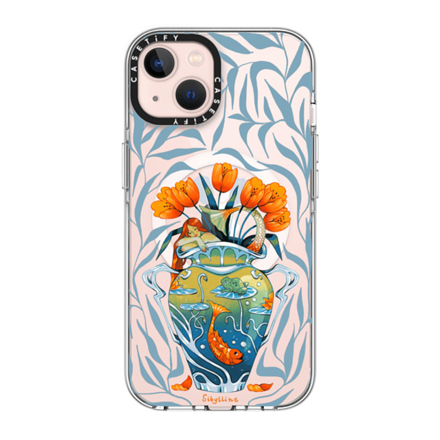 Sibylline Meynet x CASETiFY iPhone 13 ケース クリア クリア ケース MagSafe対応 Vase bleu Case