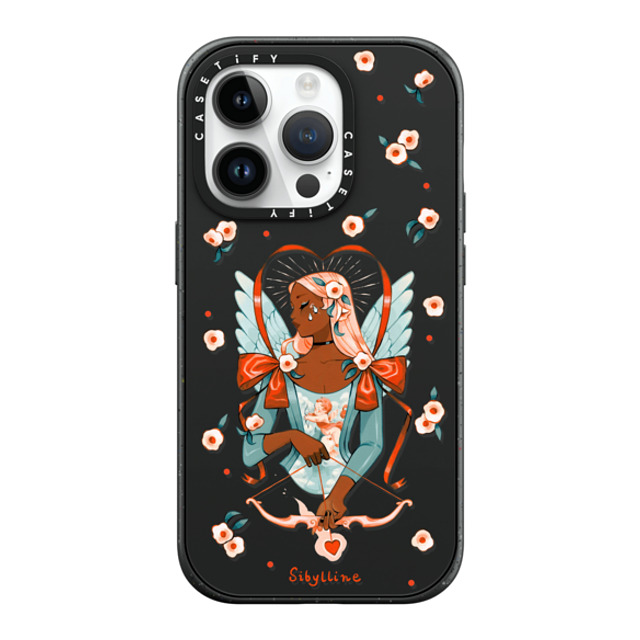 Sibylline Meynet x CASETiFY iPhone 14 Pro ケース マットブラック インパクトケース MagSafe対応 Cupid Case