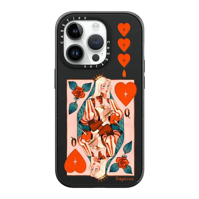 Sibylline Meynet x CASETiFY iPhone 14 Pro ケース マットブラック インパクトケース MagSafe対応 Queen Case