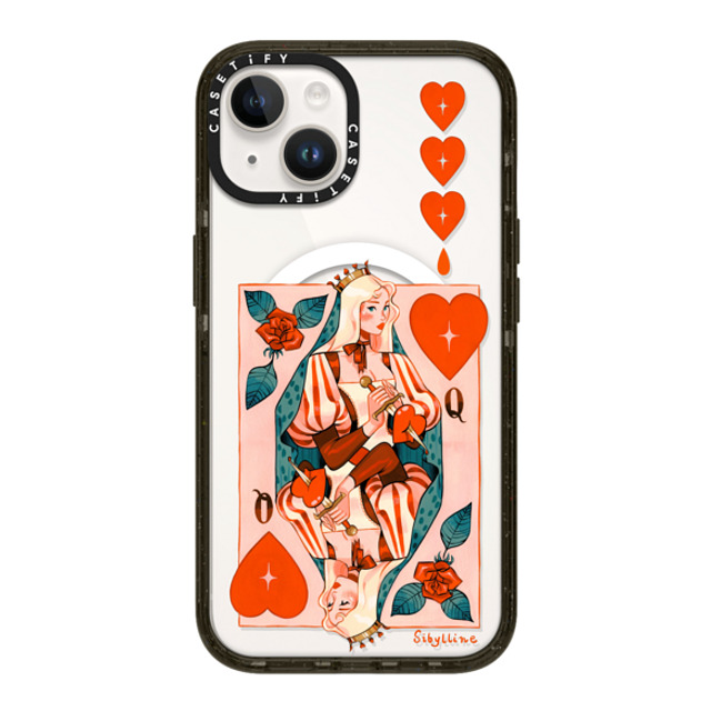 Sibylline Meynet x CASETiFY iPhone 14 ケース ブラック インパクトケース MagSafe対応 Queen Case