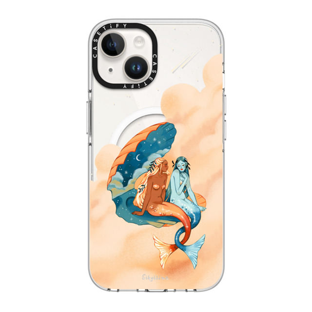 Sibylline Meynet x CASETiFY iPhone 14 ケース クリア クリア ケース MagSafe対応 Sirènes Case