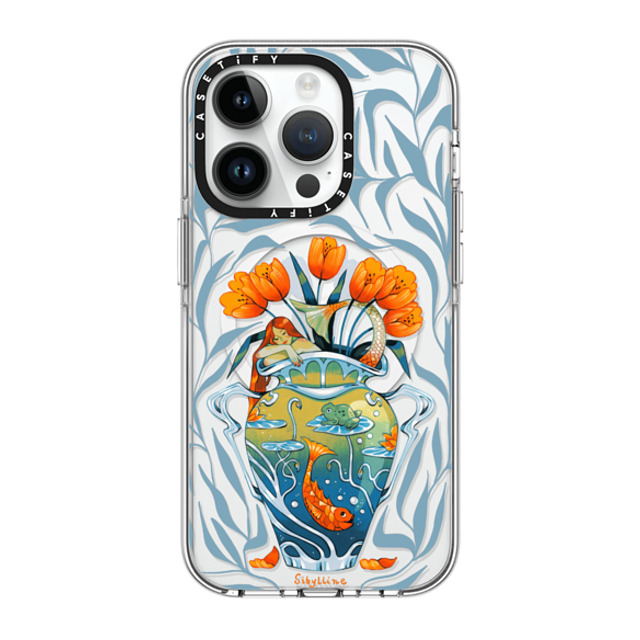 Sibylline Meynet x CASETiFY iPhone 14 Pro ケース クリア クリア ケース MagSafe対応 Vase bleu Case