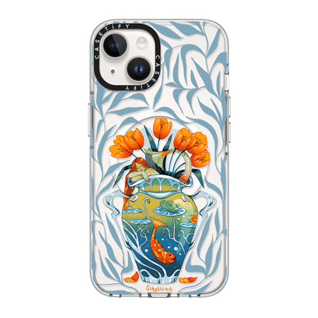 Sibylline Meynet x CASETiFY iPhone 14 ケース クリア クリア ケース MagSafe対応 Vase bleu Case