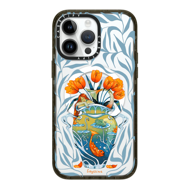 Sibylline Meynet x CASETiFY iPhone 14 Pro Max ケース ブラック インパクトケース MagSafe対応 Vase bleu Case