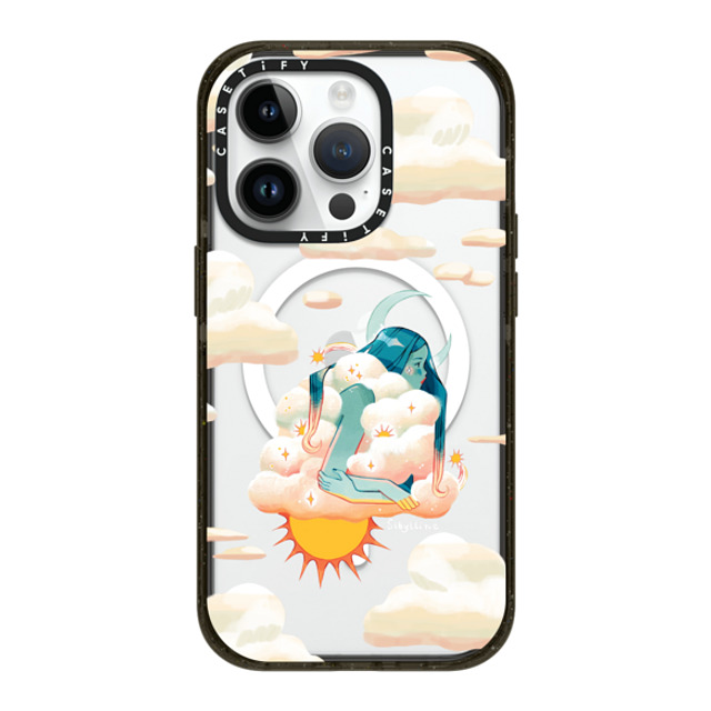 Sibylline Meynet x CASETiFY iPhone 14 Pro ケース ブラック インパクトケース MagSafe対応 Nuage Case