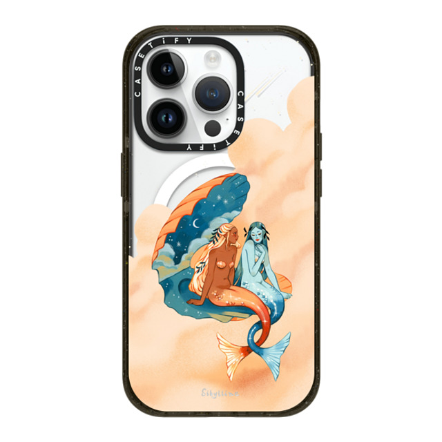 Sibylline Meynet x CASETiFY iPhone 14 Pro ケース ブラック インパクトケース MagSafe対応 Sirènes Case