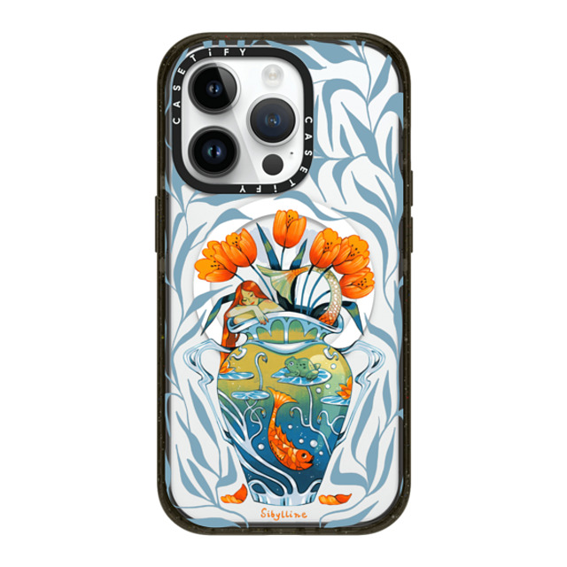 Sibylline Meynet x CASETiFY iPhone 14 Pro ケース ブラック インパクトケース MagSafe対応 Vase bleu Case