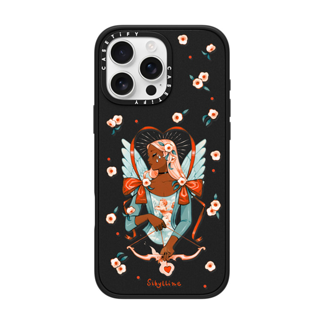 Sibylline Meynet x CASETiFY iPhone 16 Pro Max ケース マットブラック インパクトケース MagSafe対応 Cupid Case