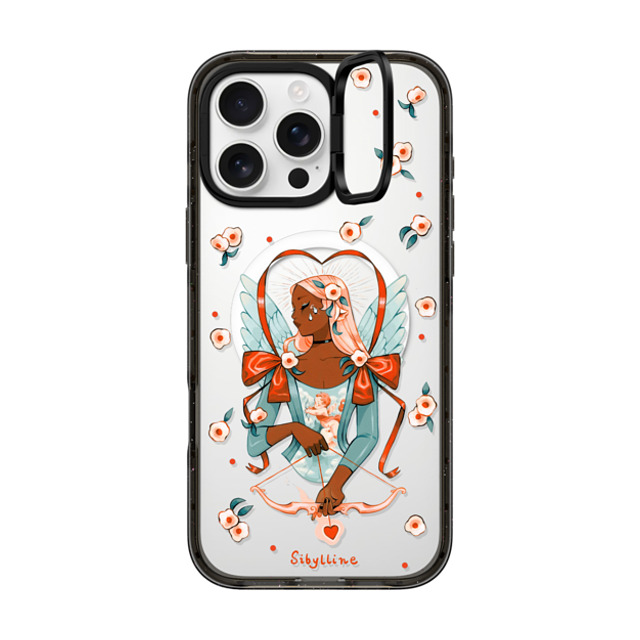 Sibylline Meynet x CASETiFY iPhone 16 Pro Max ケース ブラック インパクトリングスタンドケース MagSafe対応 Cupid Case