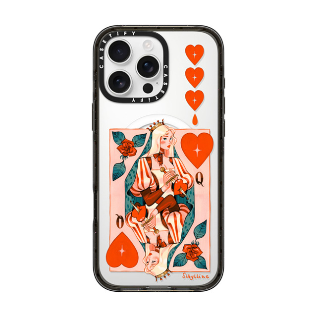 Sibylline Meynet x CASETiFY iPhone 16 Pro Max ケース ブラック インパクトケース MagSafe対応 Queen Case