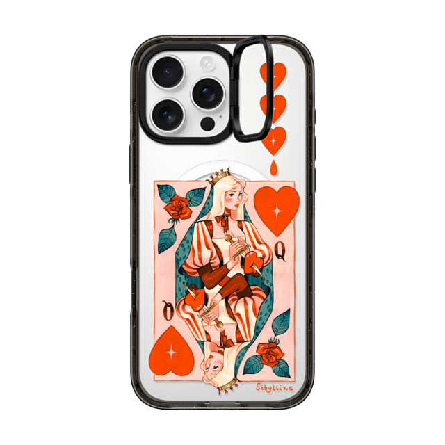 Sibylline Meynet x CASETiFY iPhone 16 Pro Max ケース ブラック インパクトリングスタンドケース MagSafe対応 Queen Case