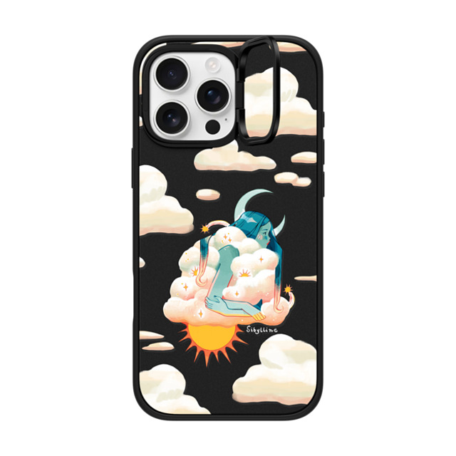 Sibylline Meynet x CASETiFY iPhone 16 Pro Max ケース マットブラック インパクトリングスタンドケース MagSafe対応 Nuage Case