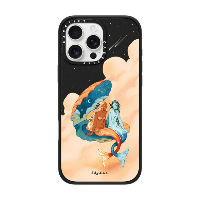 Sibylline Meynet x CASETiFY iPhone 16 Pro Max ケース マットブラック インパクトケース MagSafe対応 Sirènes Case