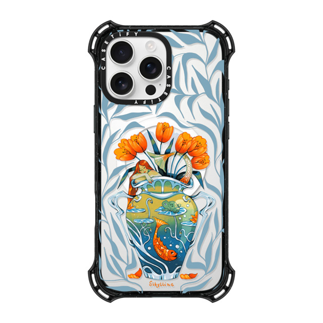 Sibylline Meynet x CASETiFY iPhone 16 Pro Max ケース ブラック バウンスケース Vase bleu Case