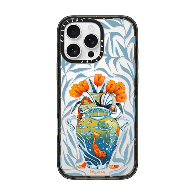 Sibylline Meynet x CASETiFY iPhone 16 Pro Max ケース ブラック インパクトケース MagSafe対応 Vase bleu Case