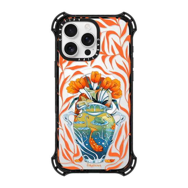 Sibylline Meynet x CASETiFY iPhone 16 Pro Max ケース ブラック バウンスケース Vase orange Case