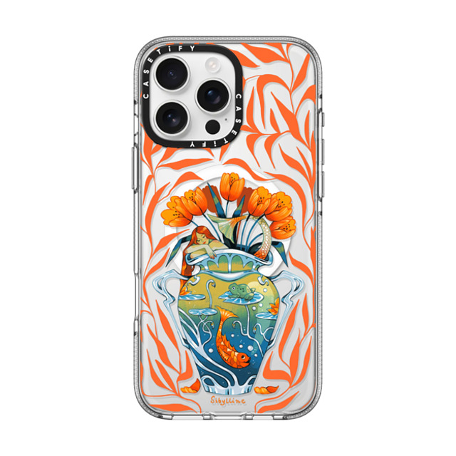 Sibylline Meynet x CASETiFY iPhone 16 Pro Max ケース クリア クリア ケース MagSafe対応 Vase orange Case