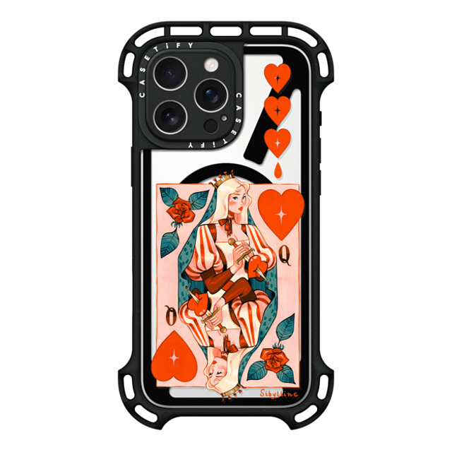 Sibylline Meynet x CASETiFY iPhone 16 Pro Max ケース ブラック ウルトラ バウンスケース MagSafe対応 Queen Case