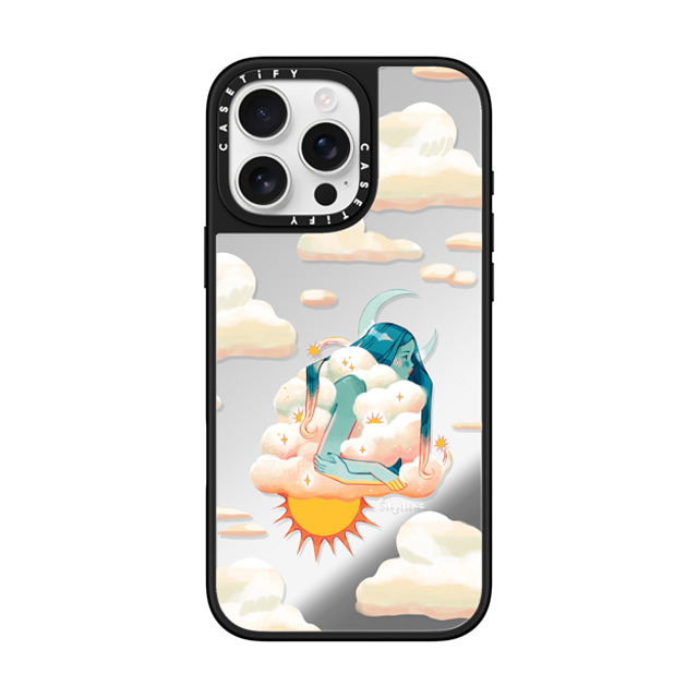 Sibylline Meynet x CASETiFY iPhone 16 Pro Max ケース Silver on Black ミラーケース MagSafe対応 Nuage Case