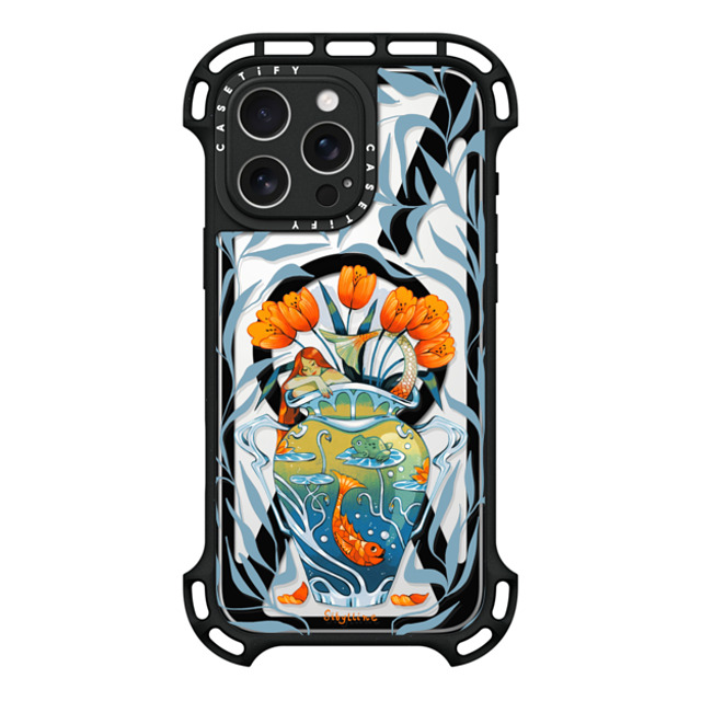 Sibylline Meynet x CASETiFY iPhone 16 Pro Max ケース ブラック ウルトラ バウンスケース MagSafe対応 Vase bleu Case