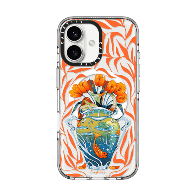 Sibylline Meynet x CASETiFY iPhone 16 Case Clear Clear Case MagSafe Compatible Vase orange Case Sibylline Meynet x CASETiFY iPhone 16 Case Clear Clear Case MagSafe Compatible Vase orange Case