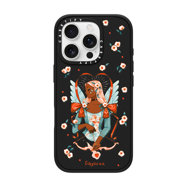 Sibylline Meynet x CASETiFY iPhone 16 Pro ケース マットブラック インパクトケース MagSafe対応 Cupid Case