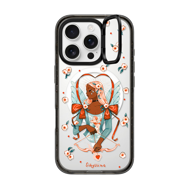 Sibylline Meynet x CASETiFY iPhone 16 Pro ケース ブラック インパクトリングスタンドケース MagSafe対応 Cupid Case