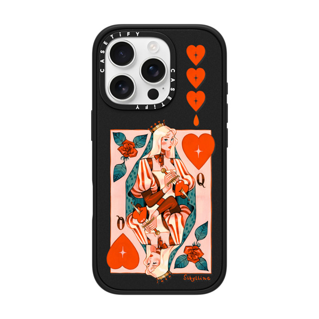 Sibylline Meynet x CASETiFY iPhone 16 Pro ケース マットブラック インパクトケース Queen Case