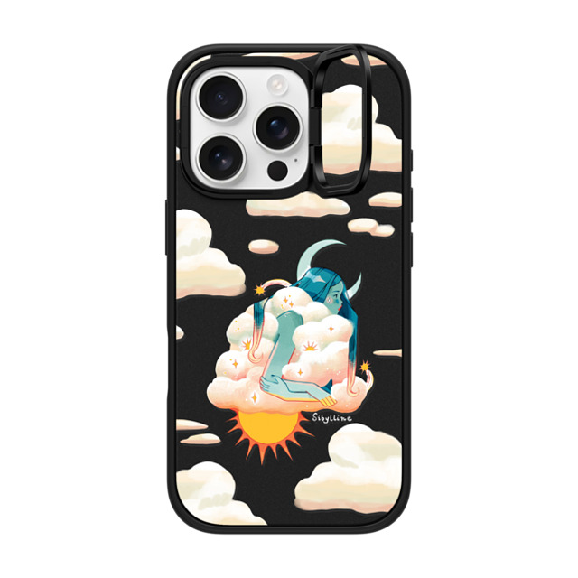 Sibylline Meynet x CASETiFY iPhone 16 Pro ケース マットブラック インパクトリングスタンドケース MagSafe対応 Nuage Case