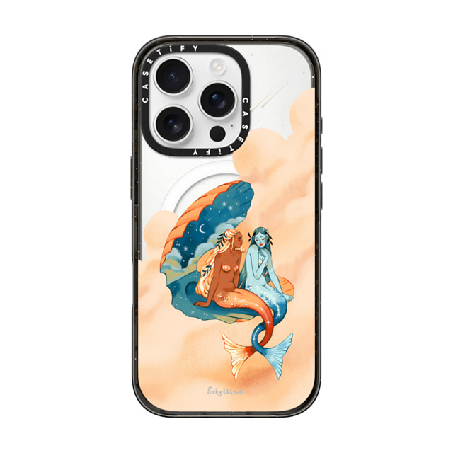 Sibylline Meynet x CASETiFY iPhone 16 Pro ケース ブラック インパクトケース MagSafe対応 Sirènes Case