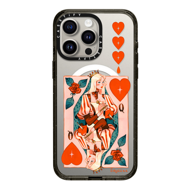 Sibylline Meynet x CASETiFY iPhone 15 Pro Max ケース ブラック インパクトケース MagSafe対応 Queen Case