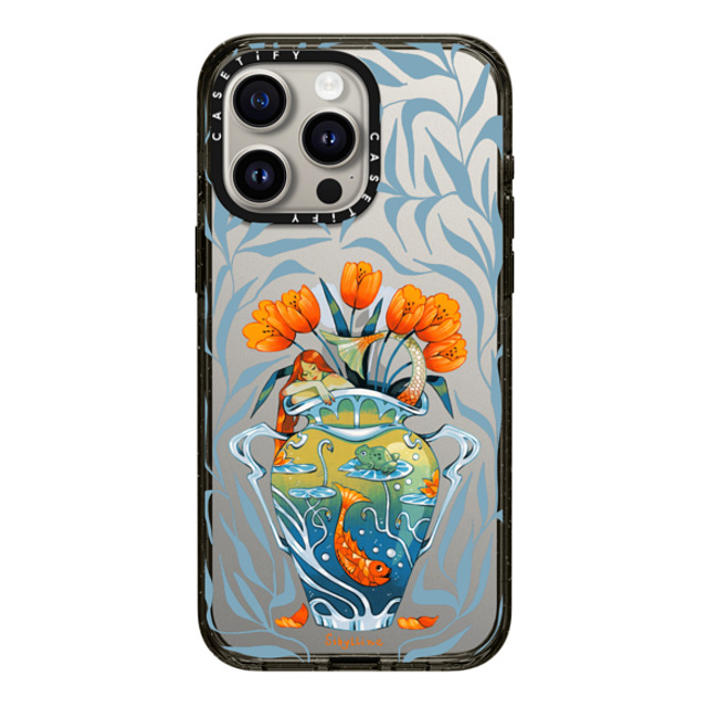 Sibylline Meynet x CASETiFY iPhone 15 Pro Max ケース ブラック インパクトケース Vase bleu Case