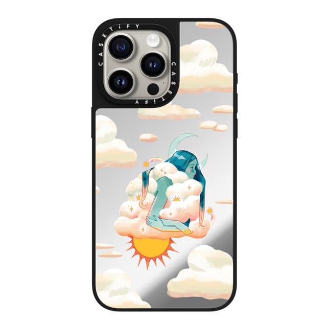 Sibylline Meynet x CASETiFY iPhone 15 Pro Max ケース Silver on Black ミラーケース MagSafe対応 Nuage Case