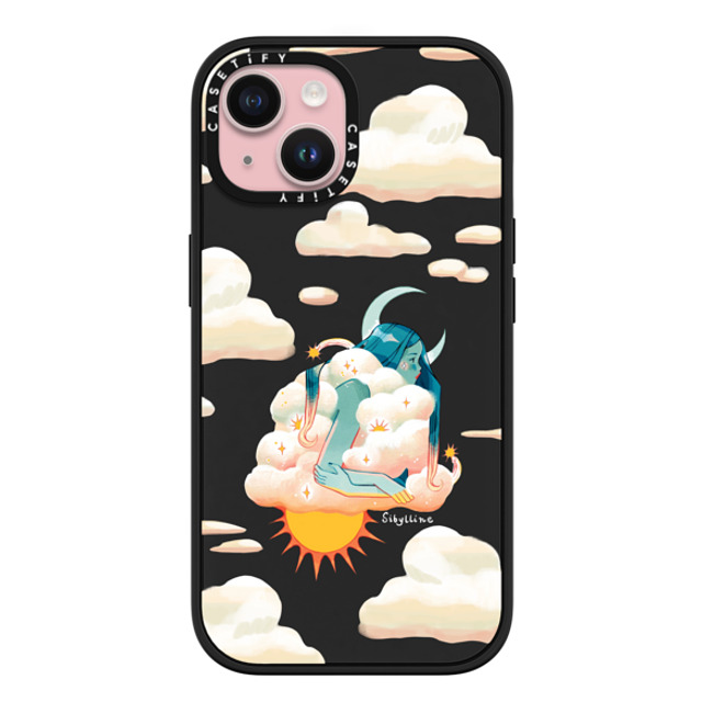 Sibylline Meynet x CASETiFY iPhone 15 ケース マットブラック インパクトケース MagSafe対応 Nuage Case