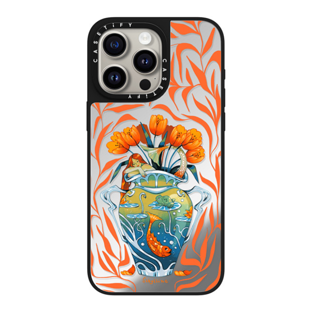 Sibylline Meynet x CASETiFY iPhone 15 Pro Max Case Silver on Black ミラーケース MagSafe対応 Vase orange Case Sibylline Meynet x CASETiFY iPhone 15 Pro Max Case Silver on Black ミラーケース MagSafe対応 Vase orange Case